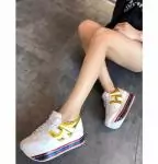 hogan platform femmes sneakers 2018 gold white